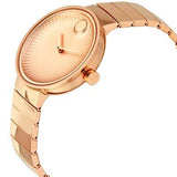 Movado Edge Rose Gold Dial Rose Gold Steel Strap Watch for Women - 3680013