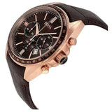 Hugo Boss Driver Chronograph Brown Dial Brown Leather Strap Watch For Men - HB1513093