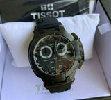 Tissot T Race Chronograph Black Dial Black Rubber Strap Watch for Men - T048.417.37.057.00