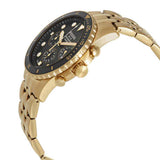 Fossil FB-01 Chronograph Black Dial Gold Steel Strap Watch for Men - FS5836