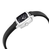 Tissot Lovely Square Quartz Diamonds Black Dial Jam Tangan Tali Kulit Hitam Untuk Wanita - T058.109.16.056.00
