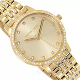 Michael Kors Melissa Quartz Gold Dial Gold Steel Strap Watch for Women - MK4368