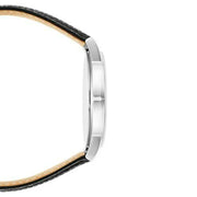 Movado Museum Blue Dial Black Leather Strap Watch For  Men - 2100009