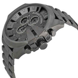 Diesel Mega Chief Chronograph Grey Dial Grey Steel Strap Watch for Men - DZ4282
