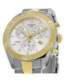 Tissot PR 100 Sport Chic Chronograph Silver Dial Two Tone Steel Strap Jam Tangan Untuk Wanita - T101.917.22.031.00