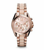 Michael Kors Bradshaw Rose Gold Dial Two Tone Steel Strap Watch for Women - MK6066