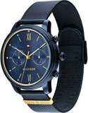 Tommy Hilfiger Blake Quartz Blue Dial Blue Mesh Bracelet Watch for Men - 1782305