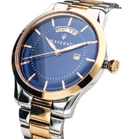 Maserati Tradizione Blue Dial Two Tone Steel Strap Watch For Men - R8853125001