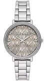 Michael Kors Pyper Analog Gray Dial Silver Steel Strap Watch For Women - MK4672