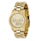 Michael Kors Runway Gold Dial Gold Stainless Steel Strap Watch for Women - MK5055