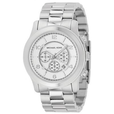 Michael Kors Runway Silver Dial Silver Stainless Steel Strap Watch for Men- MK8086