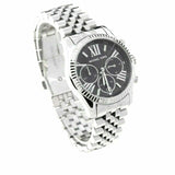 Michael Kors Runway Chronograph Black Dial Silver Steel Strap Watch For Women - MK5708