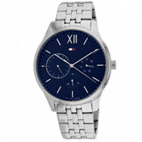 Tommy Hilfiger Damon Chronograph Blue Dial Silver Steel Strap Watch for Men - 1791416