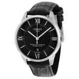 Jam Tangan Pria Tissot Chemin Des Tourelles Powermatic 80 Black Dial Black Leather Strap - T099.407.16.058.00