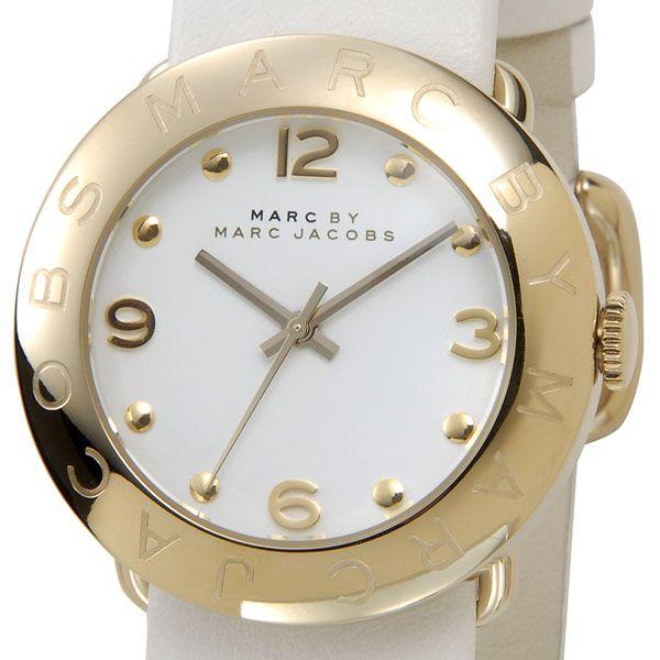 Marc Jacobs Amy White Dial White Leather Strap Watch for Women display picture 3
