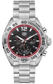 Tag Heuer Formula 1 Chronograph Black Dial Silver Steel Strap Watch for Men - CAZ101Y.BA0842