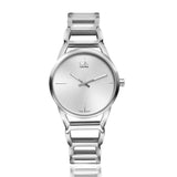 Calvin Klein Stately White Dial Silver Steel Strap Watch for Women - K3G23126