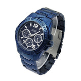 Guess Flagship Chronograph Blue Dial Blue Steel Strap Watch for Men - W0601G2