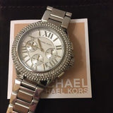 Michael Kors Camille Silver Dial Silver Steel Strap Watch for Women - MK5634