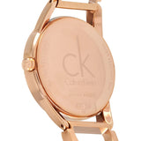 Calvin Klein Stately White Dial Rose Gold Steel Strap Watch for Women - K3G23626