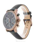 Maserati Legend Chronograph Black Dial Black Leather Strap Watch For Men - R8871638001