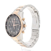 Maserati SFIDA Chronograph Black Dial Two Tone Steel Strap Watch For Men - R8873640002
