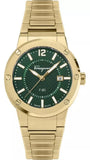 Salvatore Ferragamo F-80 Green Dial Gold Steel Strap Watch for Men - SFHY02921