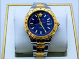 Versace Hellenyium GMT Blue Dial Two Tone Steel Strap Watch for Men - V11060017