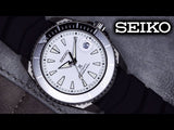 Seiko Shogun Prospex Titanium Divers Automatic White Dial Black Rubber Strap Watch For Men - SPB191J1