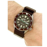 Seiko 5 Sport Automatic Brown Dial Brown Nylon Strap Watch For Men - SRPD85K1