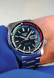 Seiko 5 Sports SKX Series Regatta Timer Retro Blue Dial Silver Steel Strap Watch For Men - SRPK13K1