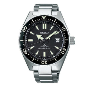 Seiko Prospex Automatic Diver Black Dial Silver Steel Strap Watch For Men - SPB051J1