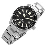 Seiko Prospex Automatic Diver Black Dial Silver Steel Strap Watch For Men - SPB051J1