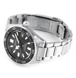 Seiko Prospex Automatic Diver Black Dial Silver Steel Strap Watch For Men - SPB051J1