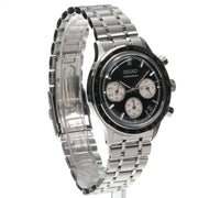 Seiko 5 Sport Black Dial Silver Steel Strap Watch for Men - SSB479P1