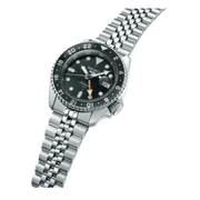 Seiko 5 Sports SKX GMT Automatic Green Dial Silver Steel Strap Watch For Men - SSK035K1