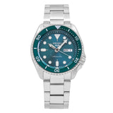 Seiko 5 Sports Automatic Green Dial Silver Steel Strap Watch For Men - SRPD61K1
