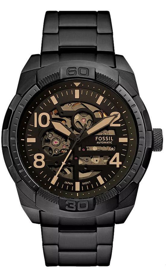 Machine Automatic Fossil Watches Black Metal Fossil Full Black