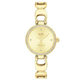 Coach Park Diamonds Silver Dial Gold Steel Strap Watch for Women - 14503171