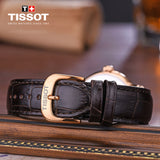 Tissot T Classic Carson Quartz White Dial Brown Leather Strap Watch for Men - T085.410.36.012.00