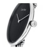 Calvin Klein Drift Black Dial Silver Steel Strap Watch for Women - K6S2N111