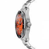 Tag Heuer Aquaracer Professional 300 Diver Automatic Orange Dial Silver Steel Strap Watch for Men - WBP201F.BA0632