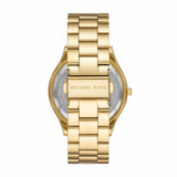 Michael Kors Runway Gold Dial Gold Steel Strap Watch For Women - MK4561