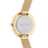 Calvin Klein Authentic White Dial Rose Gold Mesh Bracelet Watch for Women - K8G23526