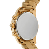 Michael Kors Lexington Mother of Pearl White Dial Gold Steel Strap Watch For Women - MK7241