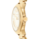 Michael Kors Camille Quartz White Dial Gold Steel Strap Watch For Women - MK7255