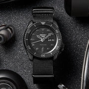 Seiko 5 Sports Automatic Black Dial Black NATO Strap Watch For Men - SRPD79K1