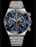 Breitling Super Chronomat 44 Four Year Calendar Blue Dial Two Tone Steel Strap Watch for Men - U19320161C1U1