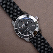 Breitling Superocean Heritage B20 Automatic 44 Black Dial Black Mesh Bracelet Watch for Men - AB2030121B1S1