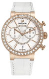 Swarovski Citra Sphere Chrono White Dial White Leather Strap Watch for Women - 5080602